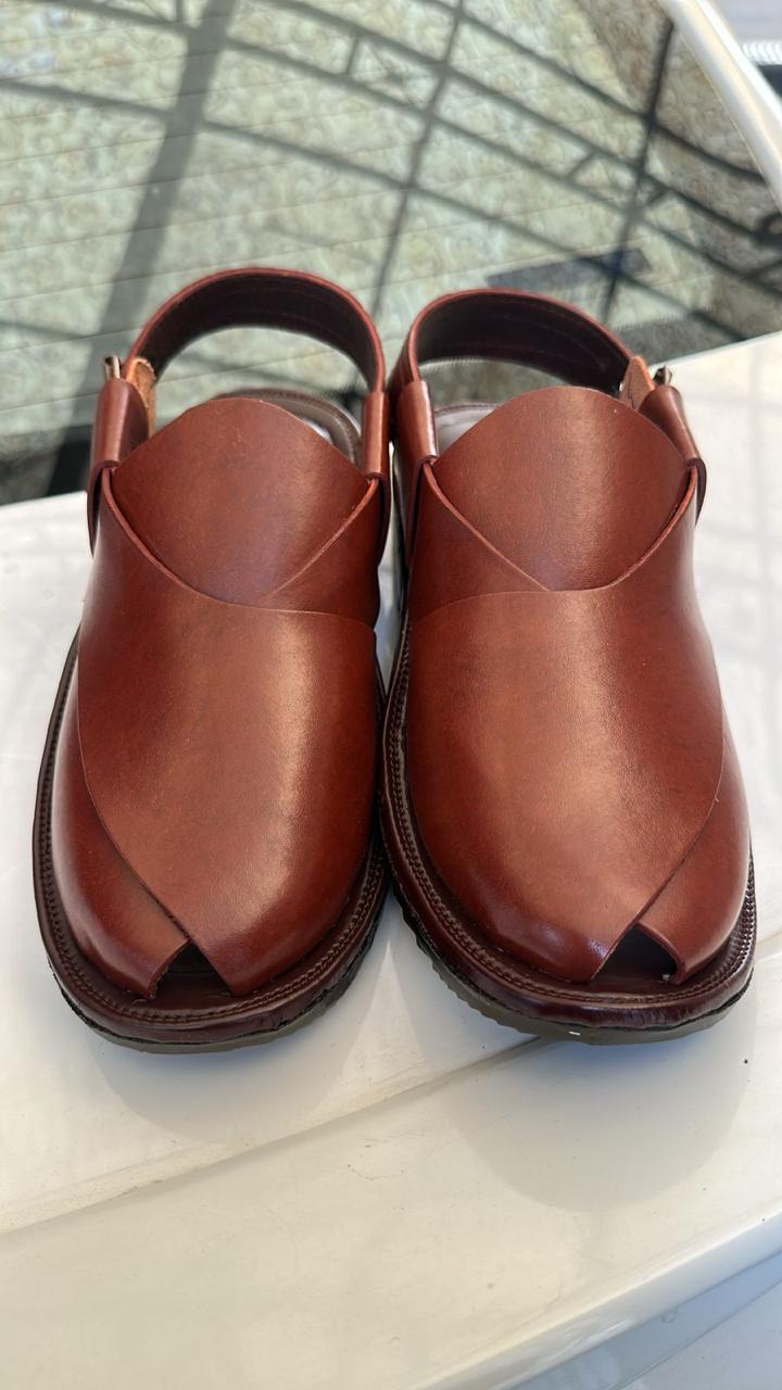 Premium Handmade Peshawri Chappal Brown 005