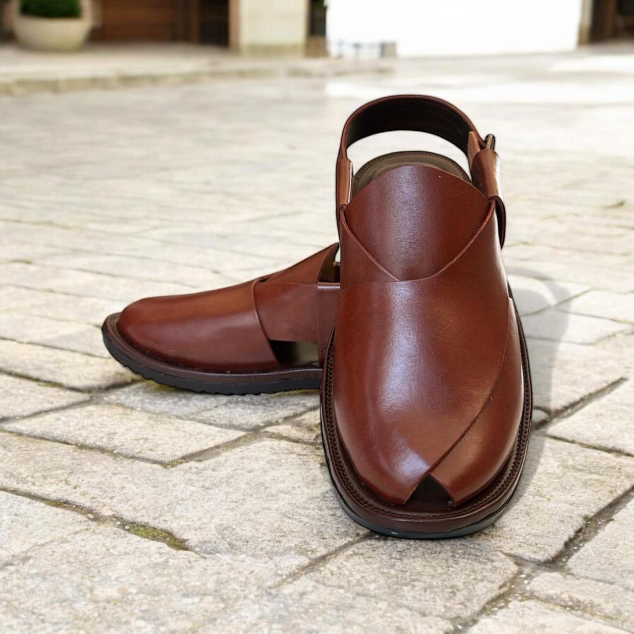 Premium Handmade Peshawri Chappal Brown 005