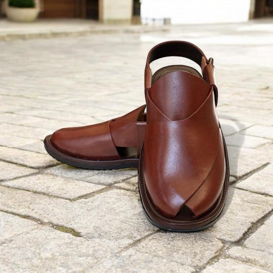 Premium Handmade Peshawri Chappal Brown 005