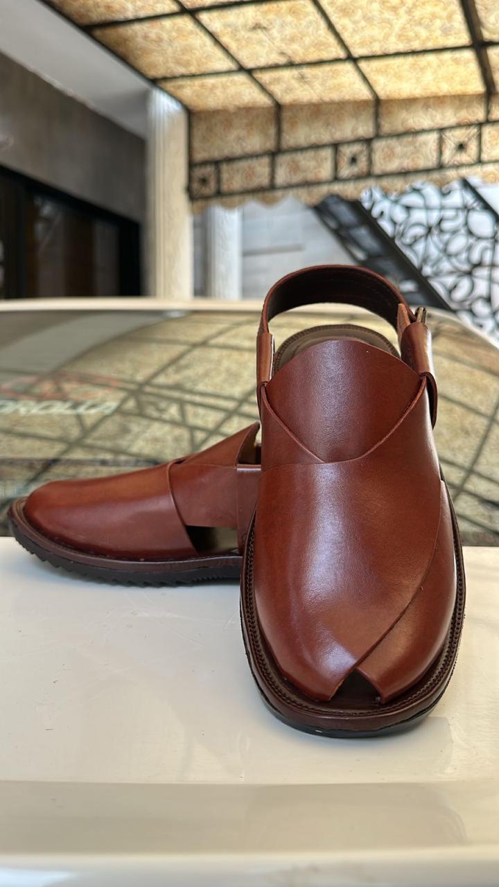 Premium Handmade Peshawri Chappal Brown 005