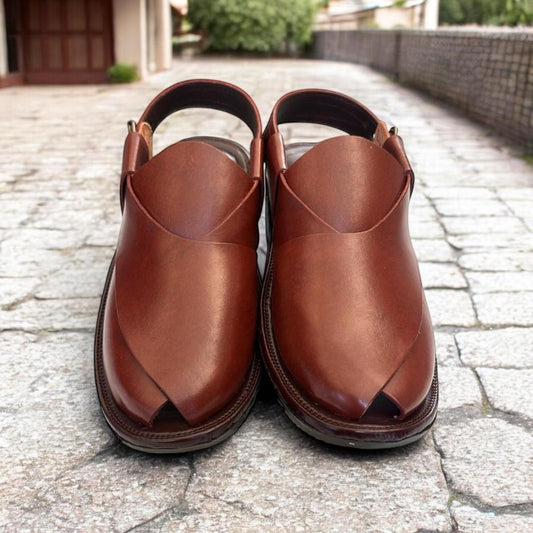 Premium Handmade Peshawri Chappal Brown 005